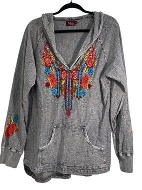 Avani Embroidered Hooded Pullover
